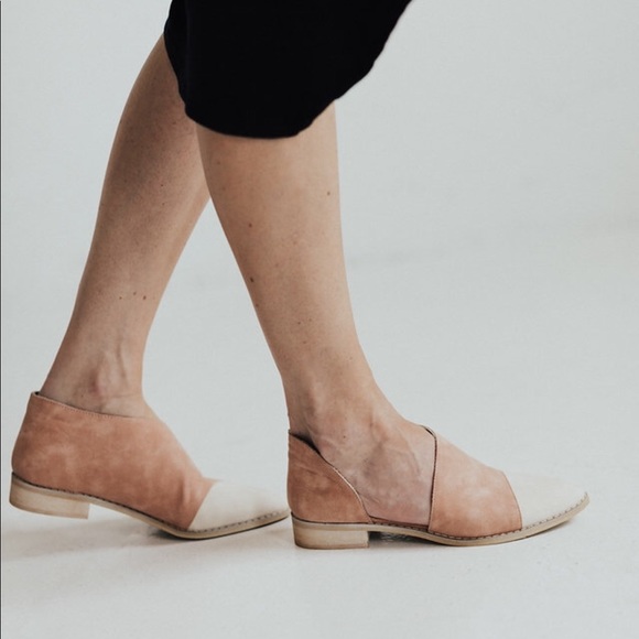 Freya two tone flats - Cream - Picture 4 of 8