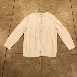 White button up cardigan