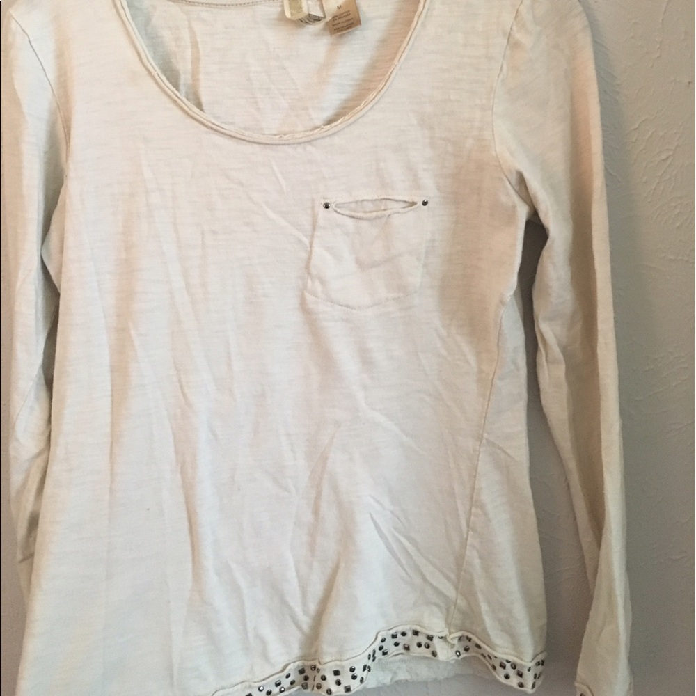 BKE ivory-white long sleeve shirt from Buckle