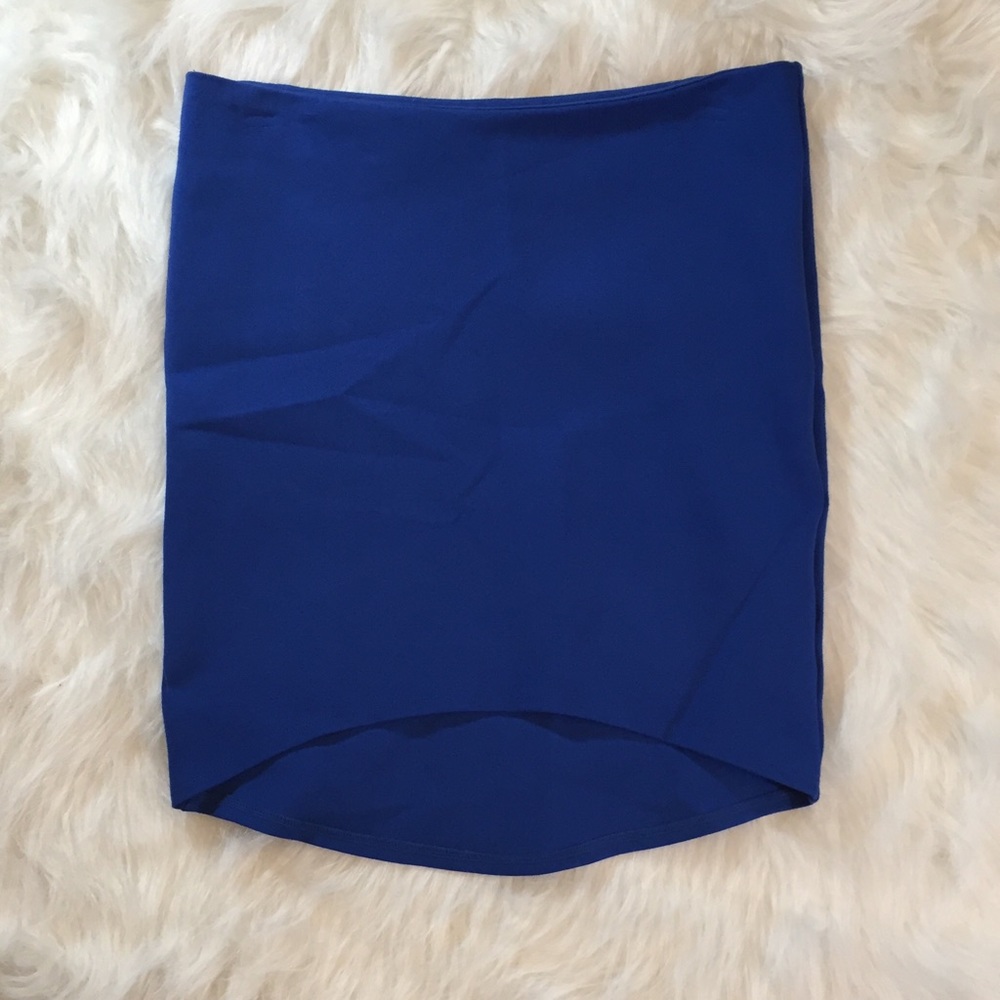 Devlin Cobalt High/Low Body-Con Skirt  Sz-SM NWOT