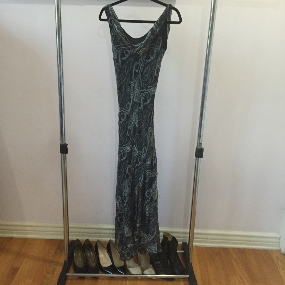 White House Black Market Beaded Scoop Neck Dress