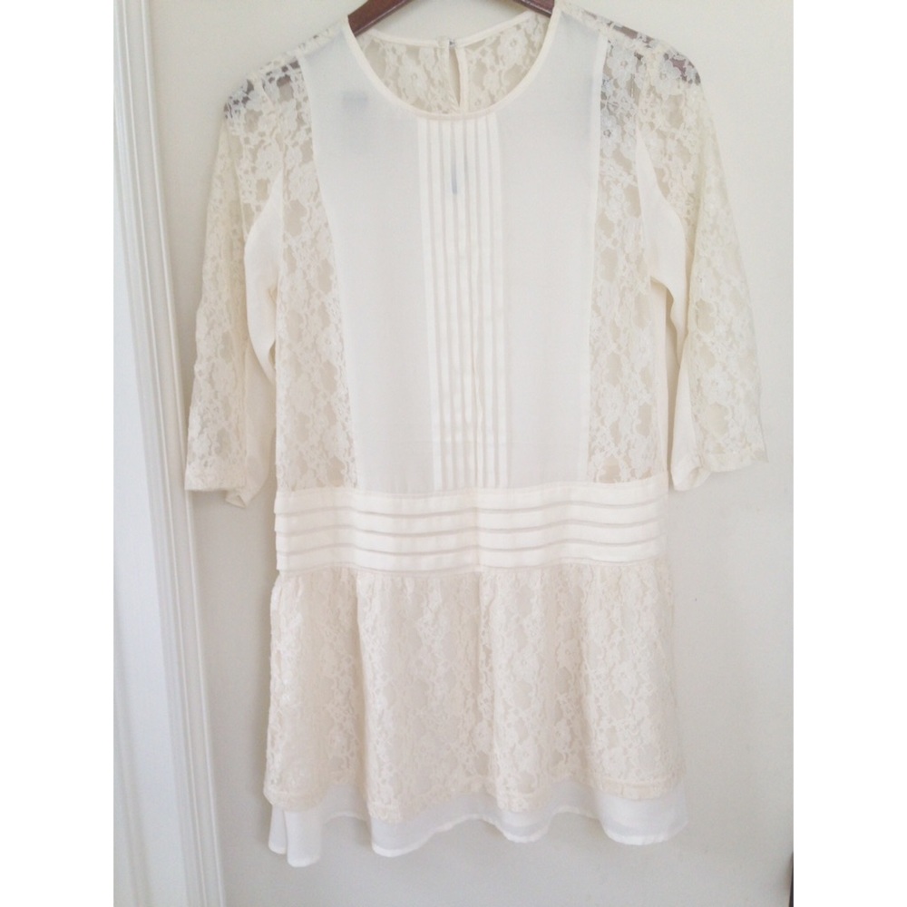 H&M lace pleated dress