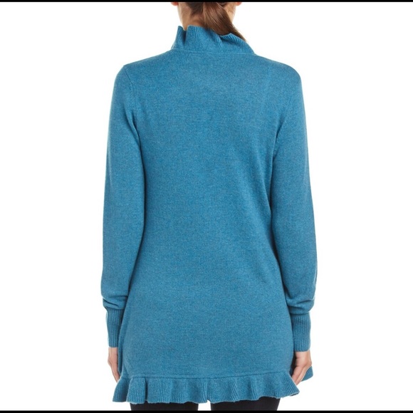 Magaschoni Cashmere Ruffle Cardigan - Picture 2 of 8