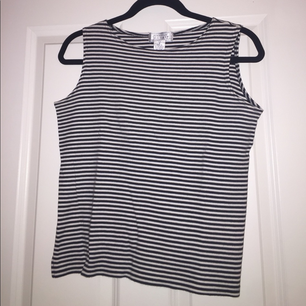 Black and White Striped Tank