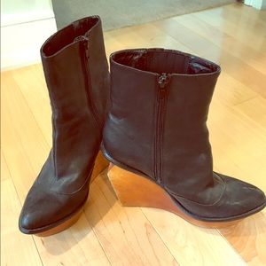Jeffrey Campbell Platform Leather Ankle Boots