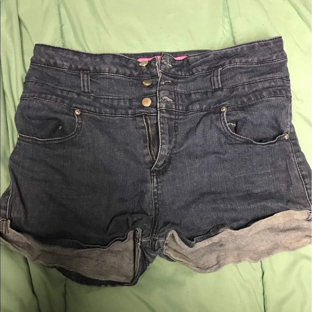 High waited jean shorts