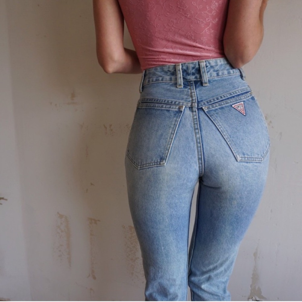 Vintage Guess Denim Tapered High Rise Skinny Jeans