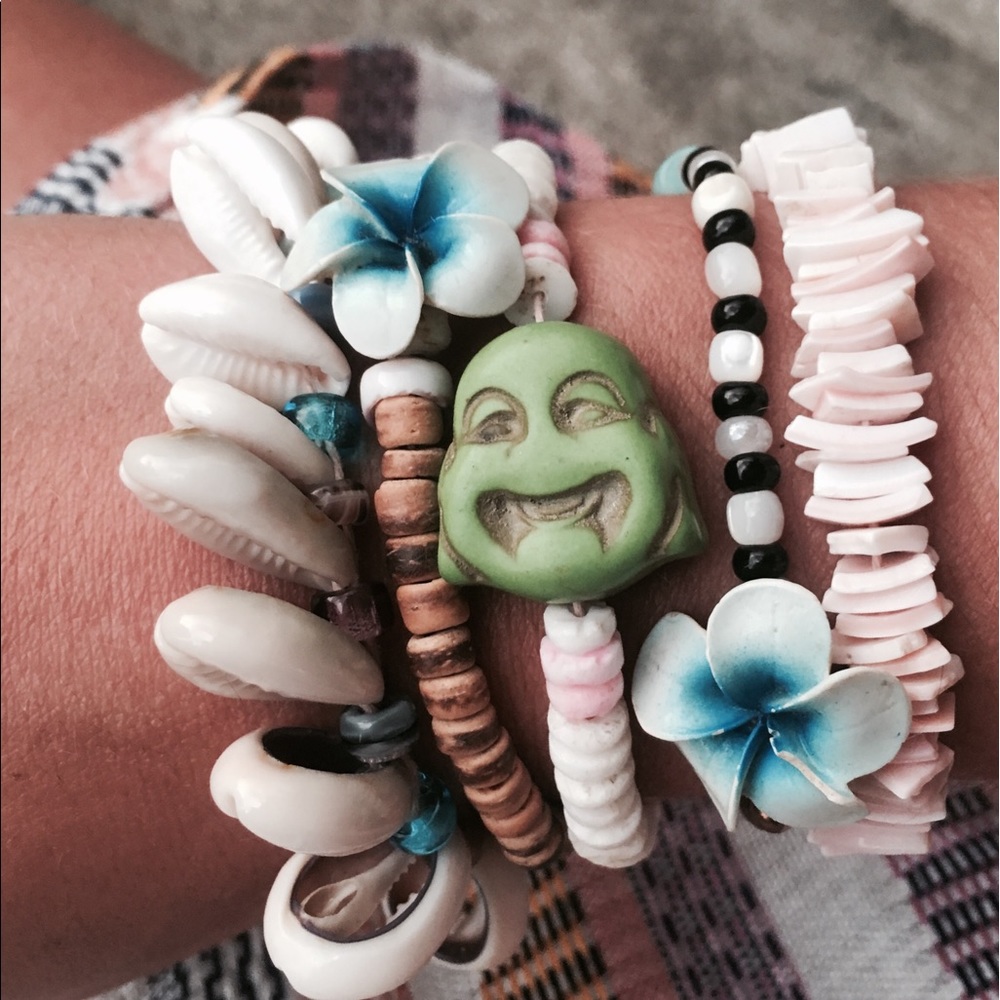 Handmade Hawaiian Buddha Bracelet Set