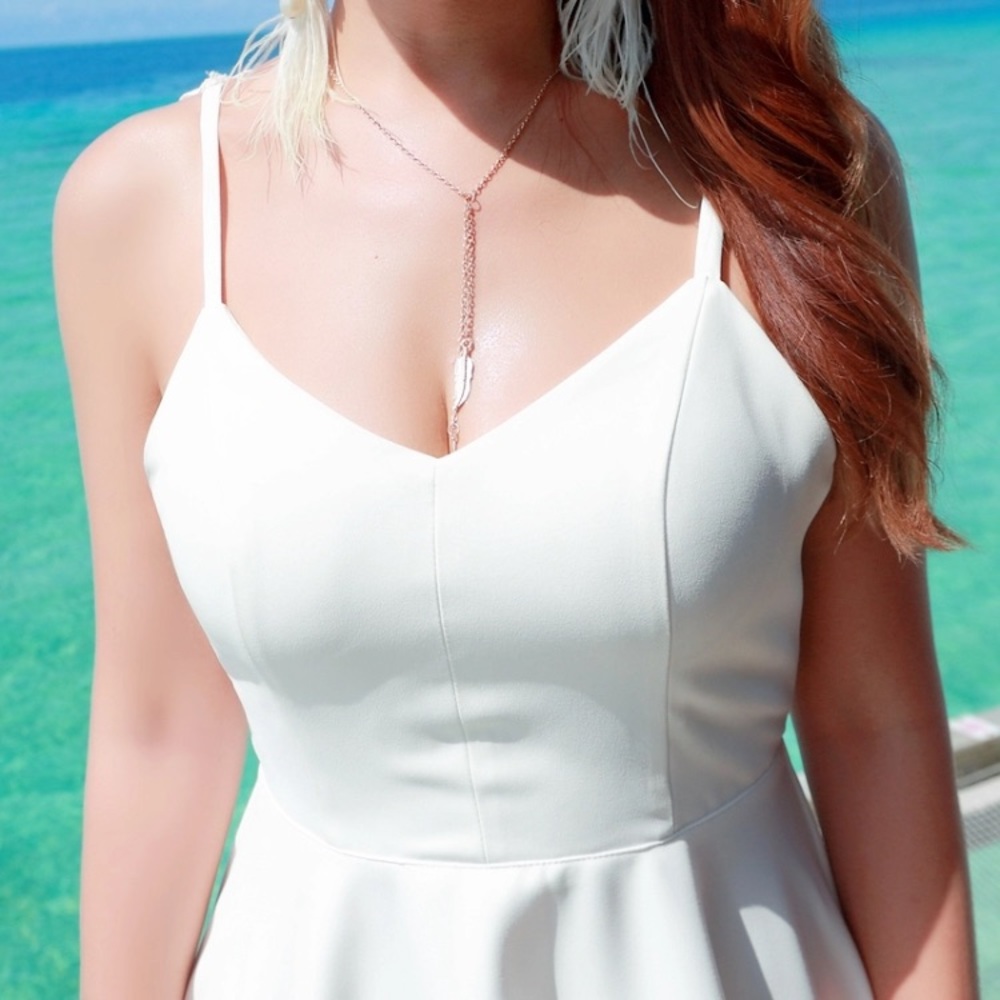 White Angel Wing Mini Dress - Picture 5 of 8