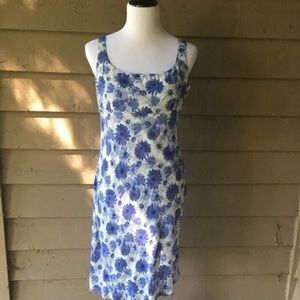 Ann Taylor LOFT Blue Floral Dress