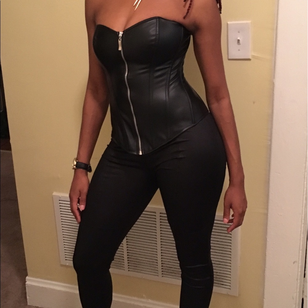 Steele Boned Leather Corset