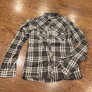 Black and grey plaid shirt - NWT