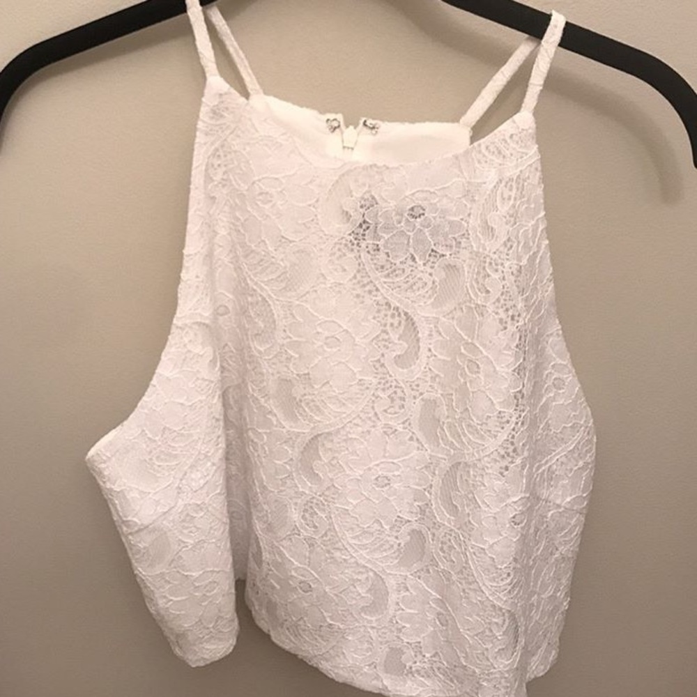White laced up top new!