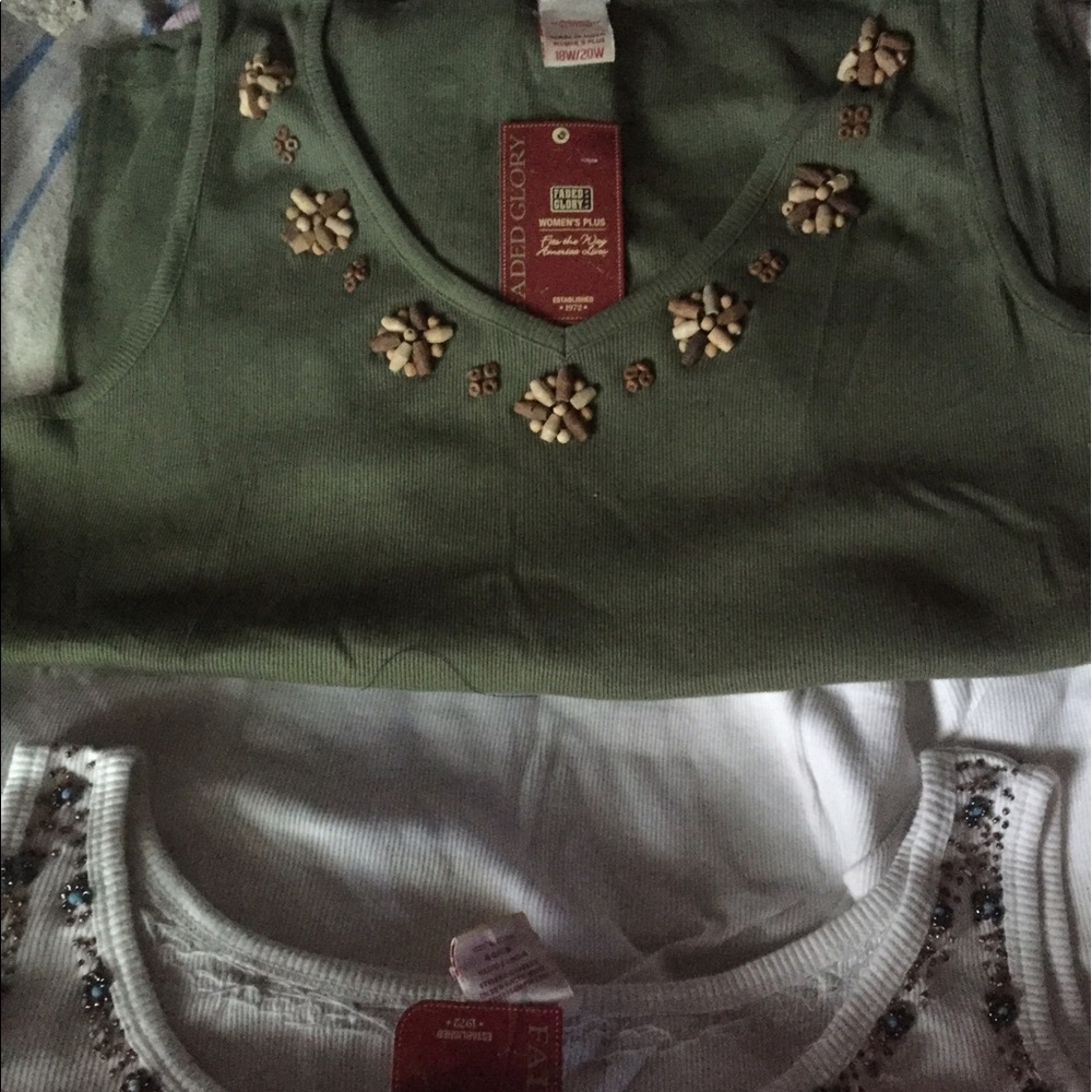 Brand new with tags two tank tops with jewelry