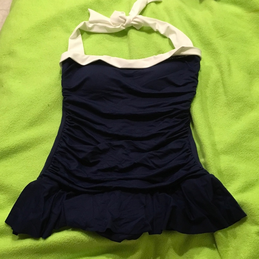 Halter Swim Suit with Ruffles