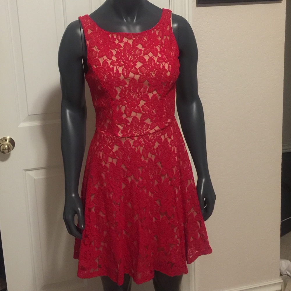PRICED TO SELL-Red Lace Dress