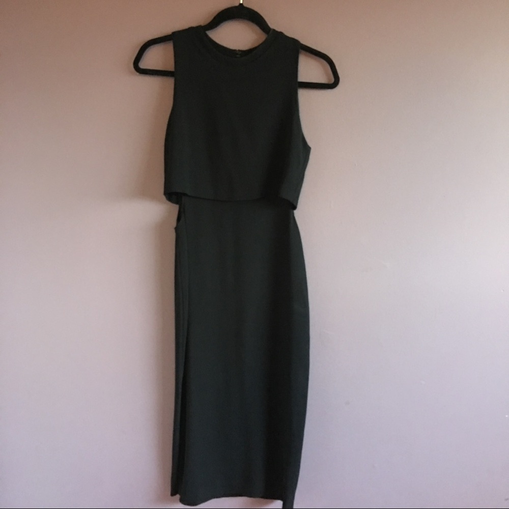 Zara Black Cut-Out Maxi Dress XS