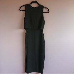 Zara Black Cut-Out Maxi Dress XS