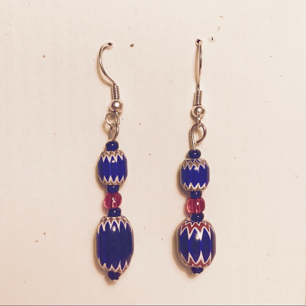 Vintage Venetian Glass bead earrings