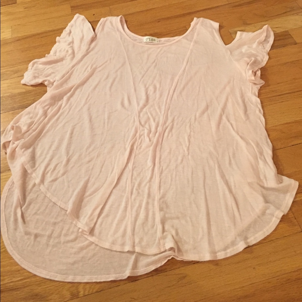 C'ISA cold shoulder sheer and easy top: Supersoft!