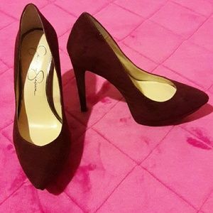 JESSICA SIMPSON Burgundy heels