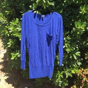 Cobalt blue Splendid batwing longsleeve top