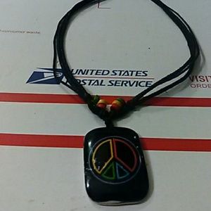Rasta peace necklace