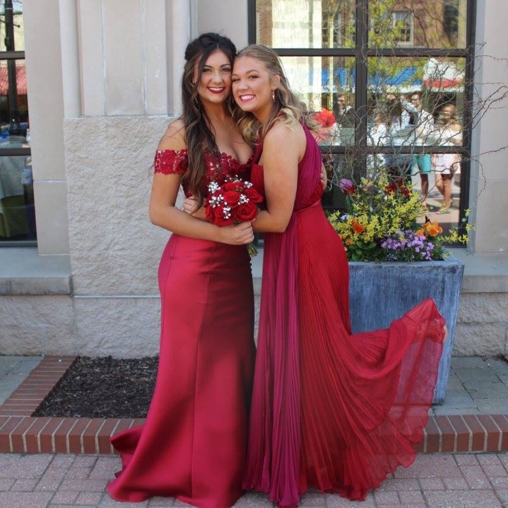 Red Two peice prom dress