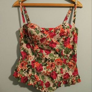 Floral Topshop corset