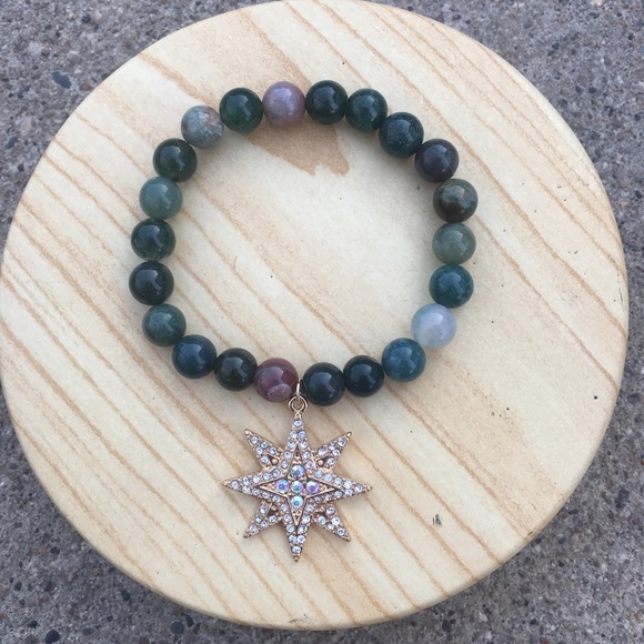 Handmade Fancy Jasper Star Bracelet - Picture 3 of 3