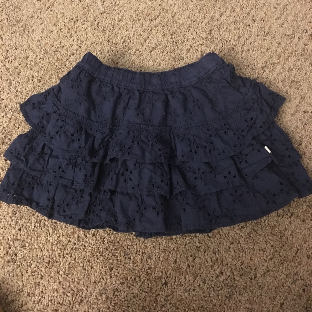 Abercrombie & Fitch Navy mini with ruffles