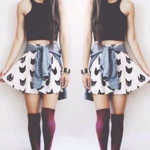 Cute Cat Circle Skirt