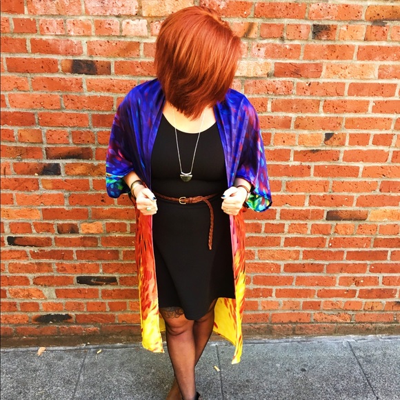 Boho Cardigan // Swimsuit Coverup // Boho Kimono - Picture 2 of 3