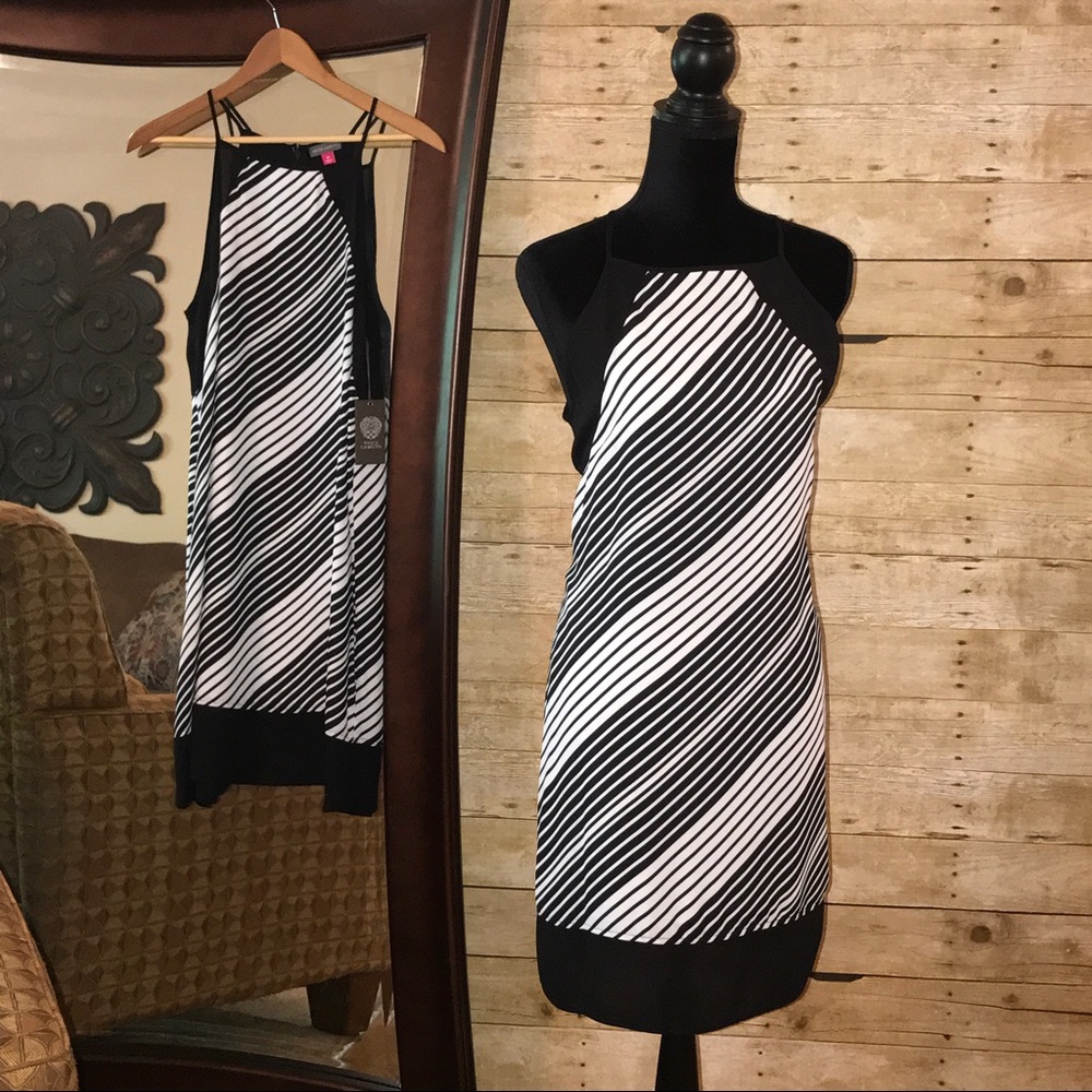 Vince Camuto Black & White Sleeveless Dress