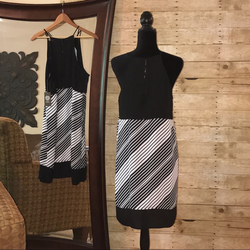 Vince Camuto Black & White Sleeveless Dress - Picture 2 of 8