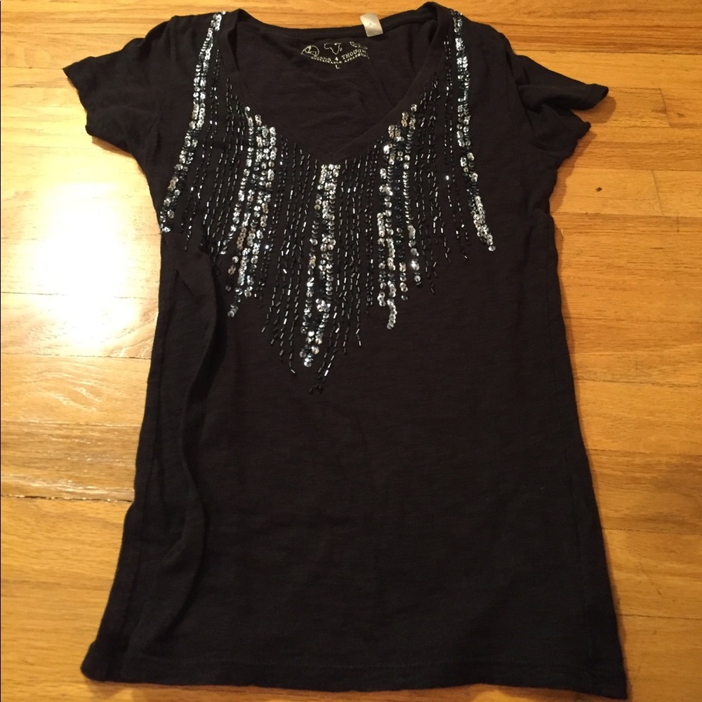 Threads 4 Thought Organic cotton/Modal beaded top