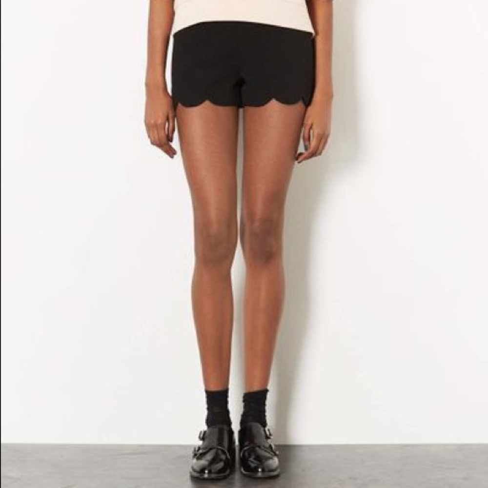 Black Scallop Shorts