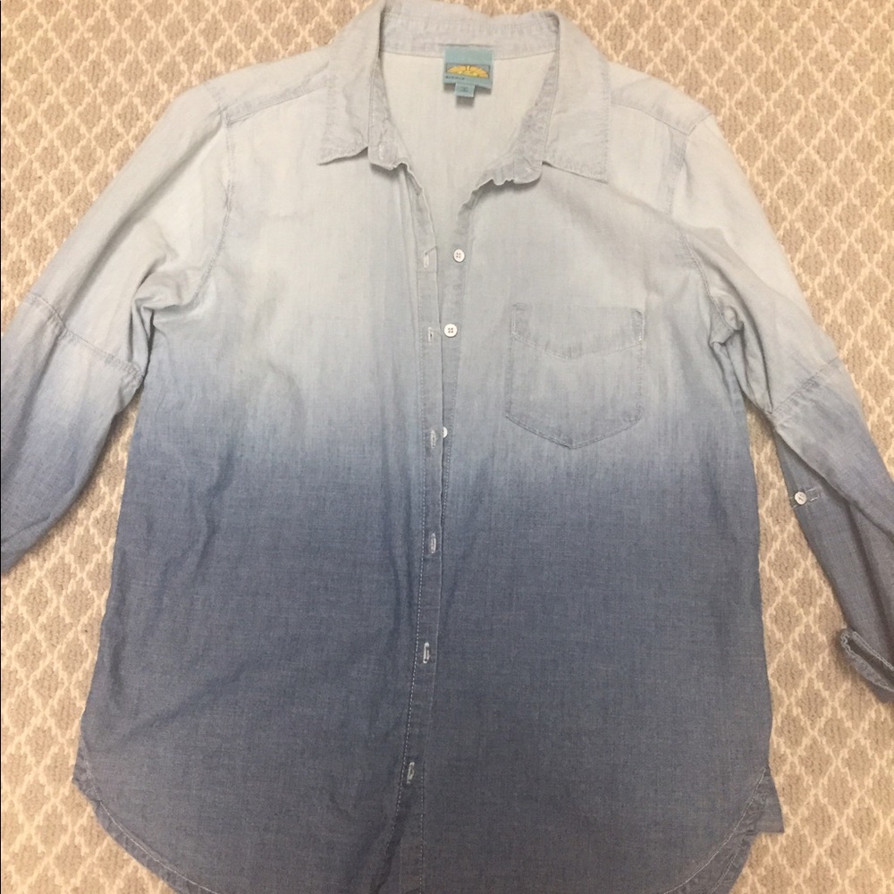C&C California Ombré chambray shirt. Size Small