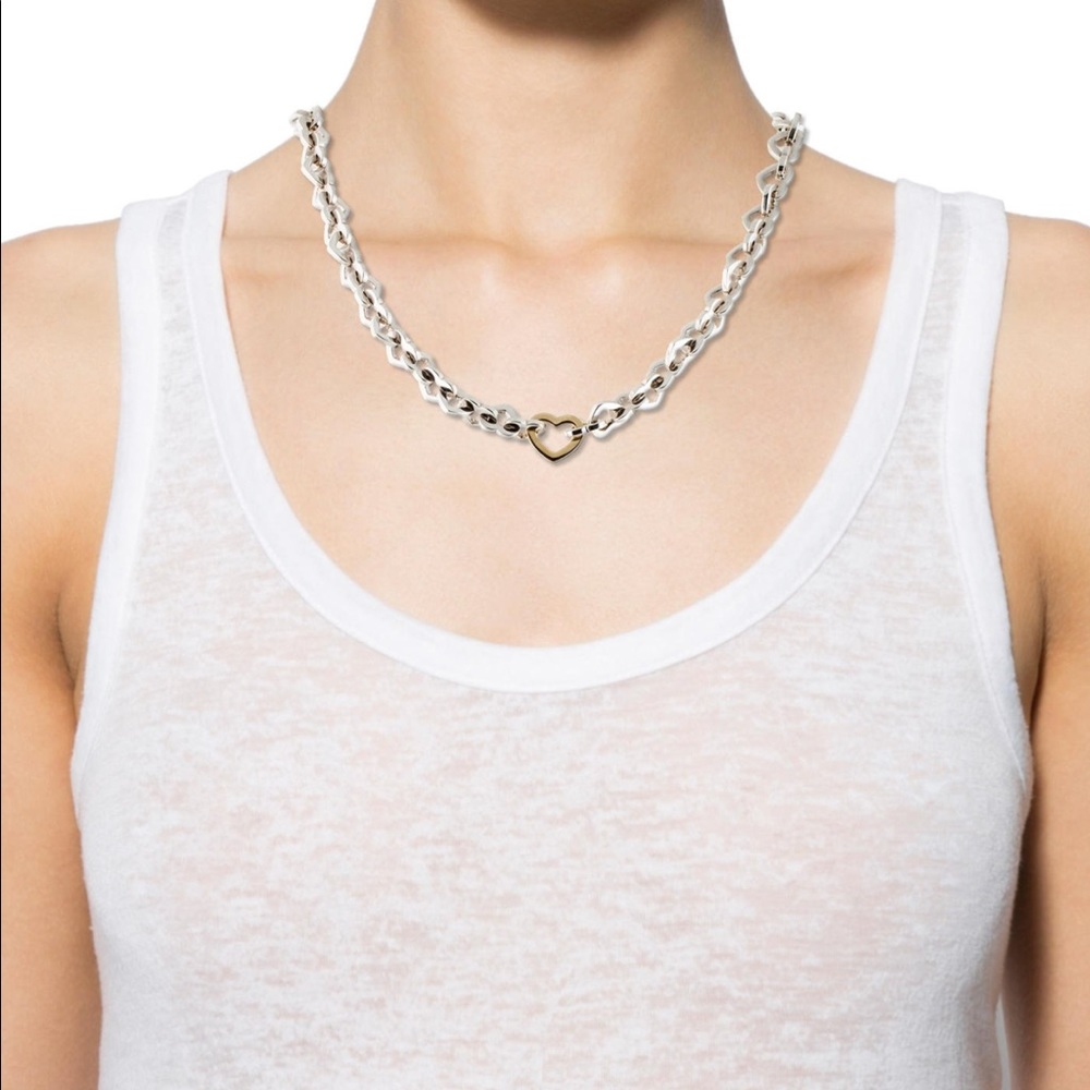 Tiffany Sterling Silver Gold Necklace and Bracelet