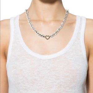 Tiffany Sterling Silver Gold Necklace and Bracelet