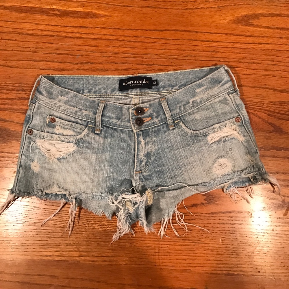 abercrombie kids jean shorts