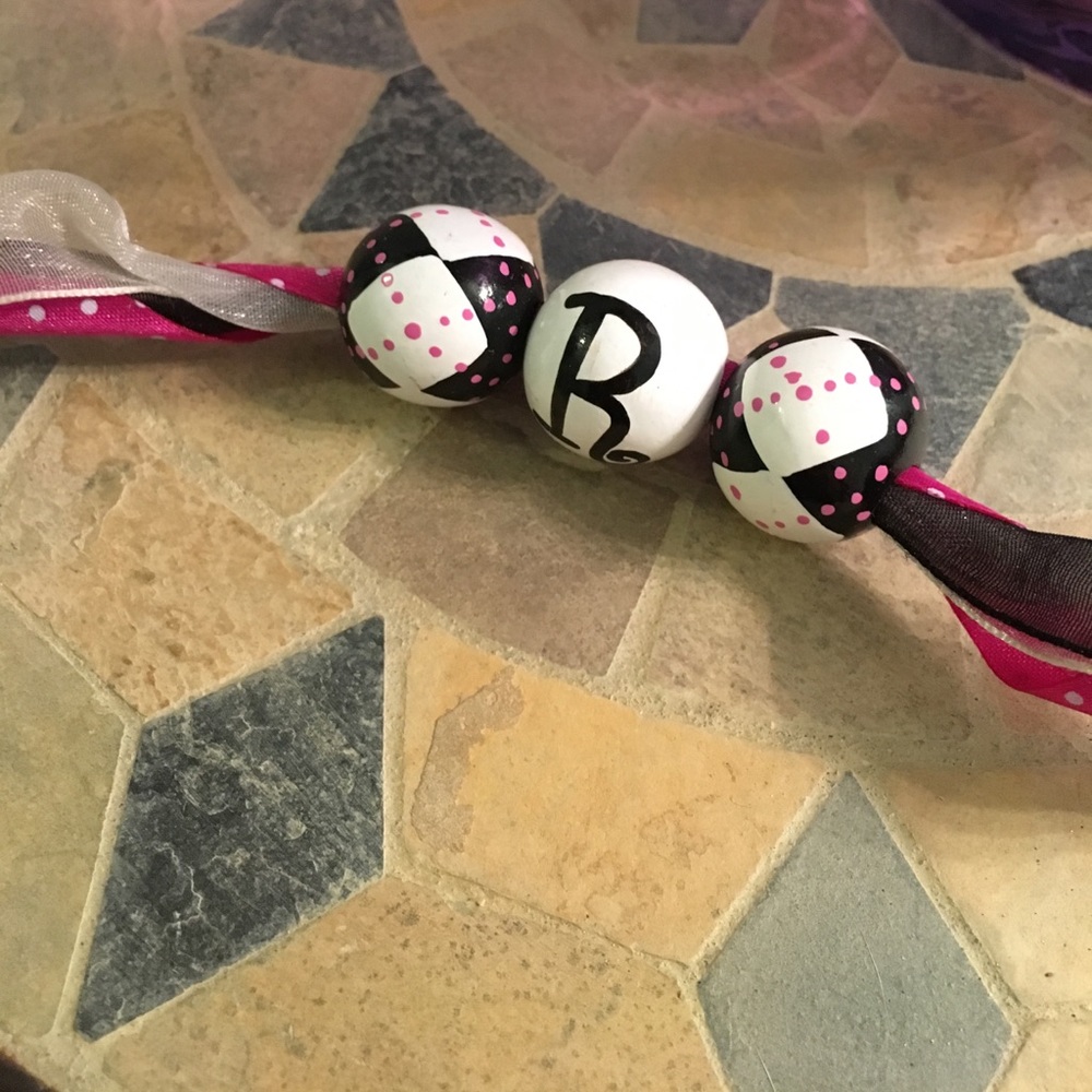 preppy initialed bracelet