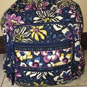 BLUE AND PURPLE VERA BRADLEY FLOWER BACKPACK