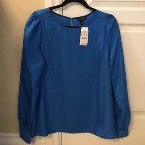 NWT Jcrew royal blue long sleeve blouse