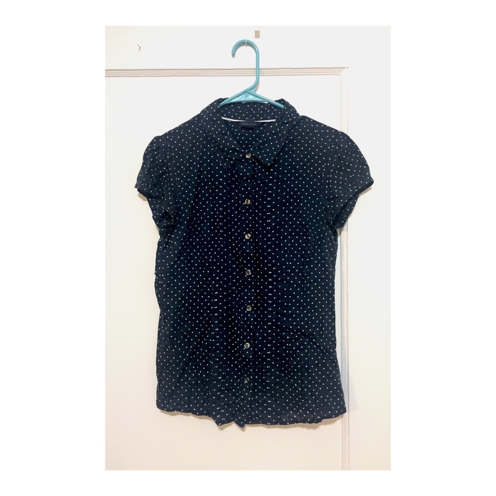 Tommy Hilfiger polka dot mini-sleeve shirt