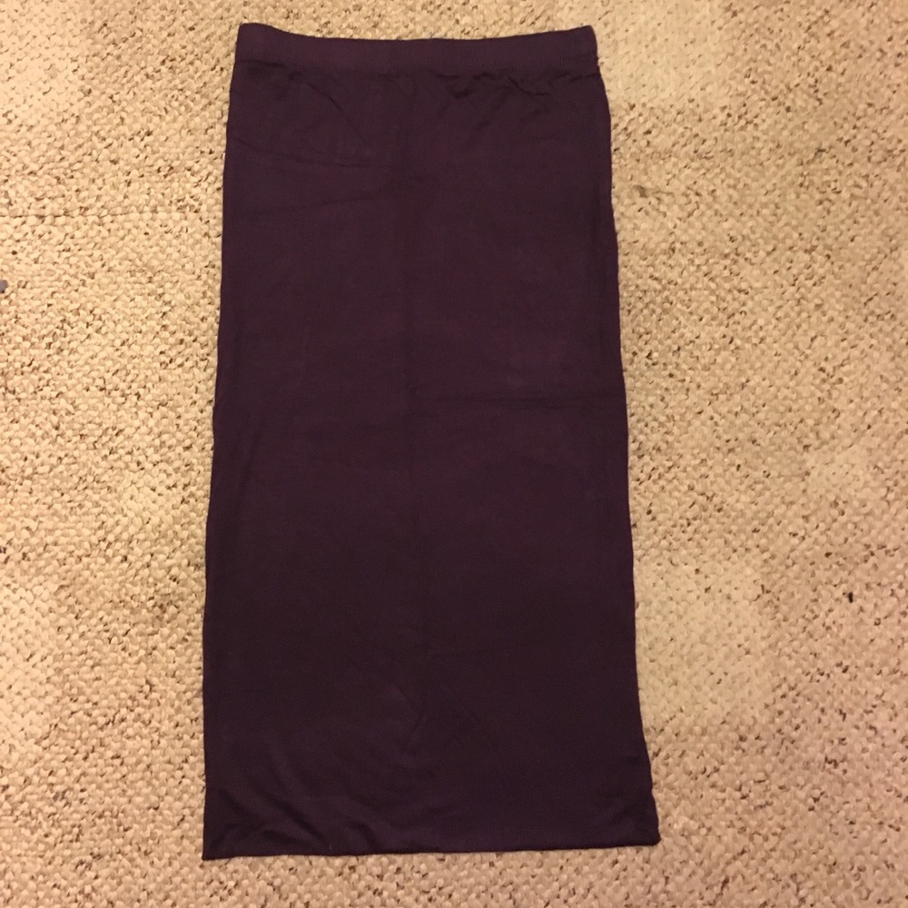 Dark purple pencil skirt