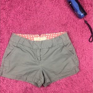 J. Crew Gray Broken In Chino Shorts 0