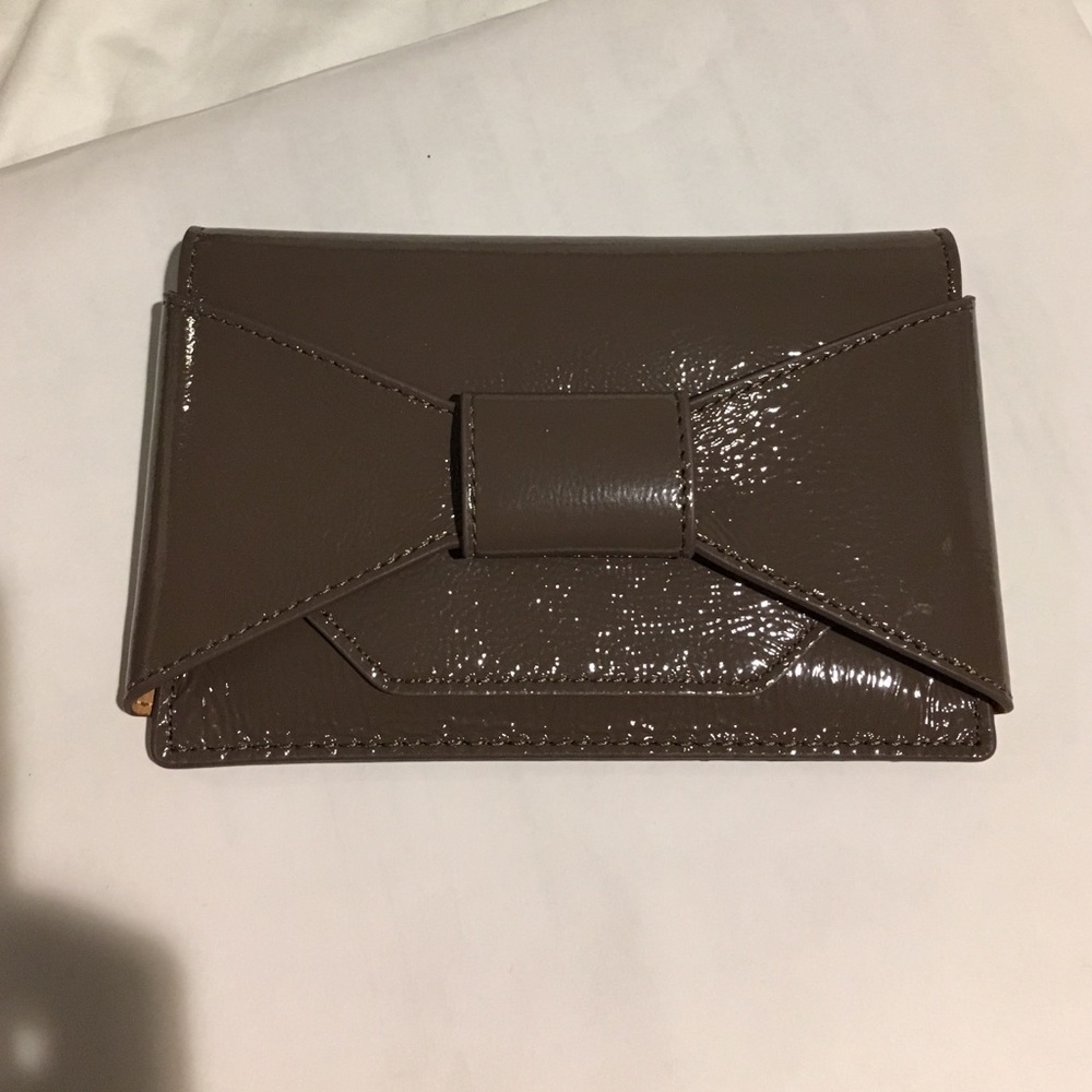 Banana Republic patent leather envelope clutch