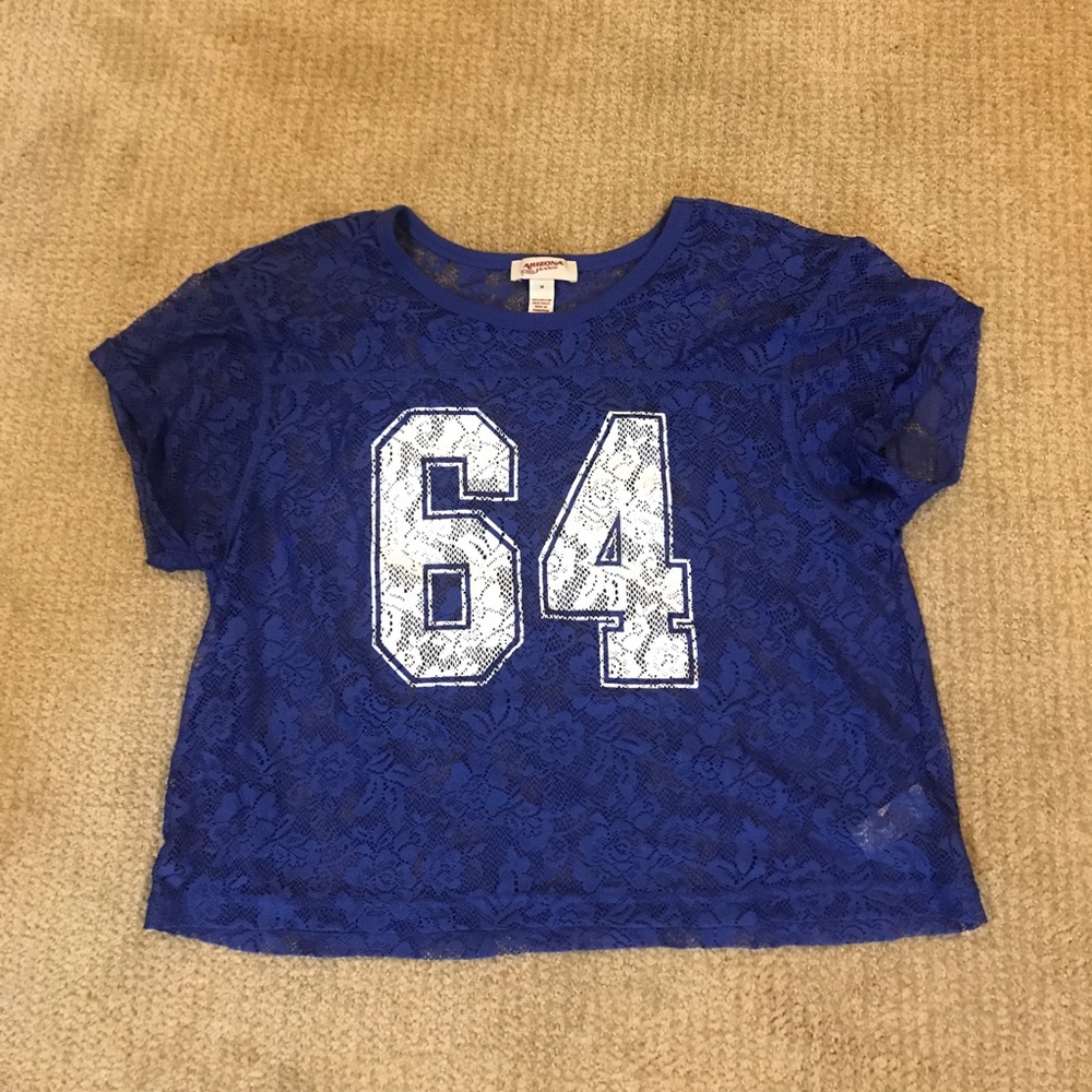 Blue crop top