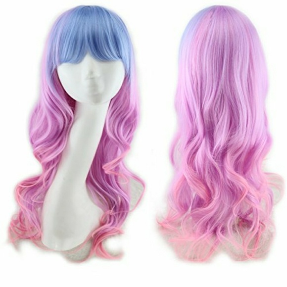 Purple pink Beauty Wig main image 4